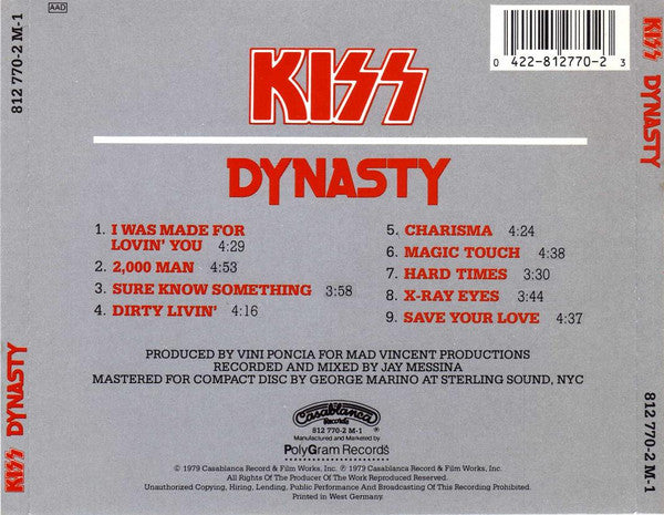 Kiss : Dynasty (CD, Album, RE)