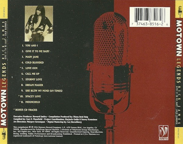 Rick James : Give It To Me Baby • Cold Blooded (CD, Comp)