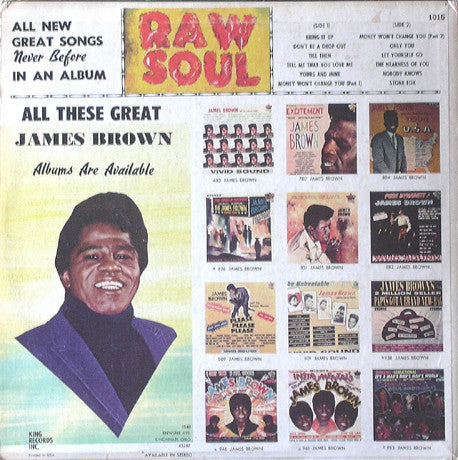 James Brown : James Brown Sings Raw Soul (LP, Album)