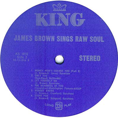 James Brown : James Brown Sings Raw Soul (LP, Album)