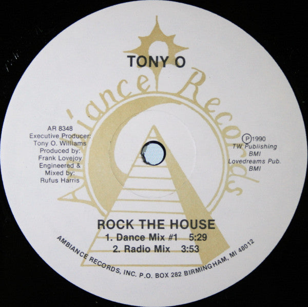 Tony O. Williams : Rock The House (12", Single)