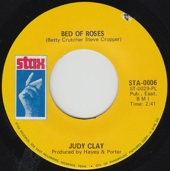 Judy Clay : Bed Of Roses / Remove These Clouds (7", Single)