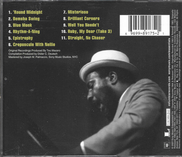Thelonious Monk : The Essential Thelonious Monk (CD, Comp, RM)