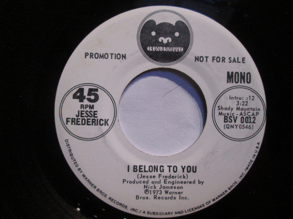 Jesse Frederick : I Belong To You (7", Mono, Promo)