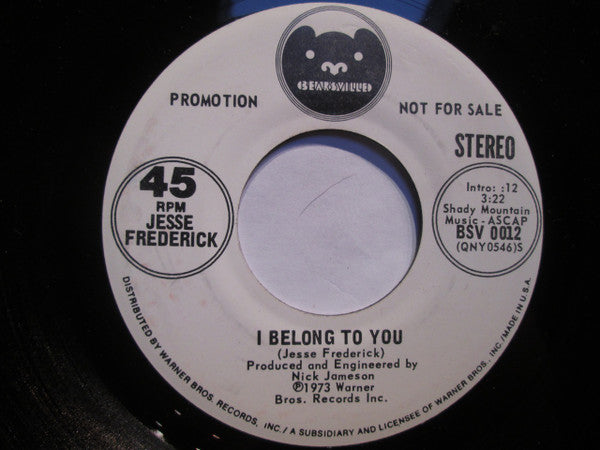 Jesse Frederick : I Belong To You (7", Mono, Promo)