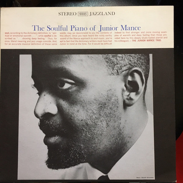 Junior Mance : The Soulful Piano Of Junior Mance (LP, Album)