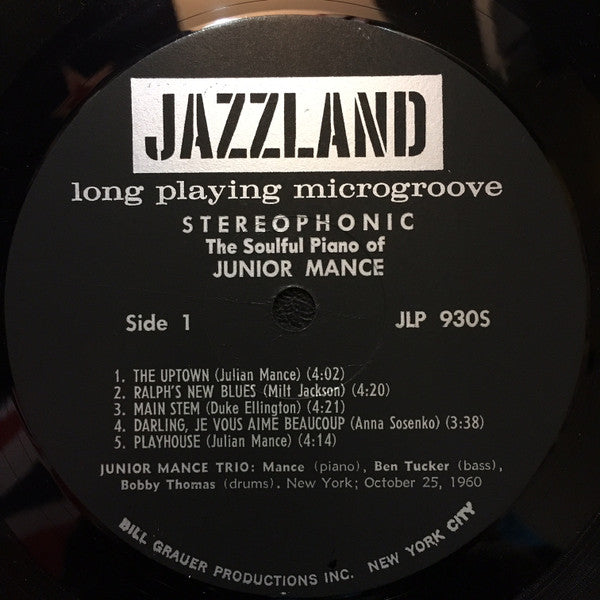 Junior Mance : The Soulful Piano Of Junior Mance (LP, Album)