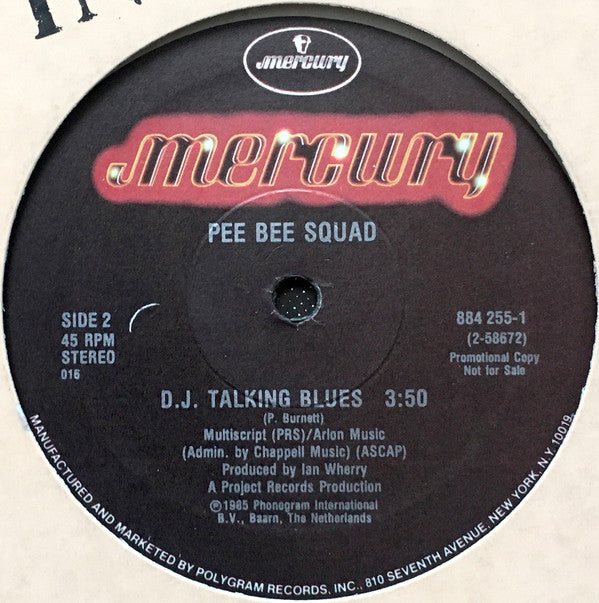 Pee Bee Squad : Pee Bee Rap (12", Promo)