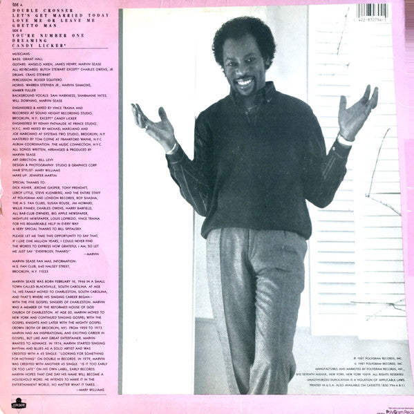 Marvin Sease : Marvin Sease (LP, Album, Hau)
