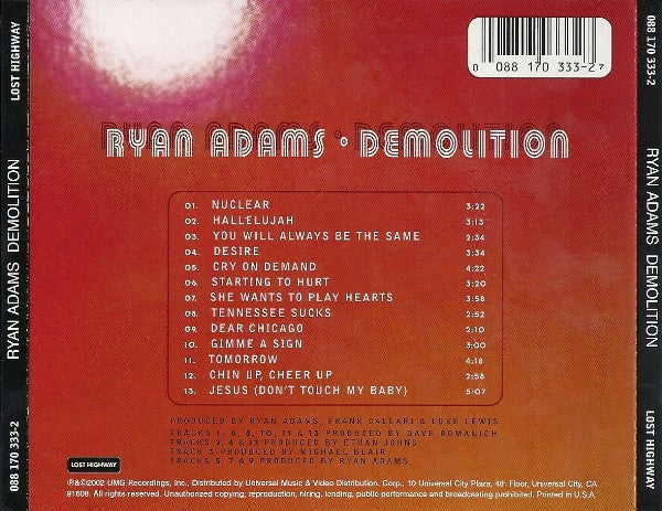 Ryan Adams : Demolition (CD, Album)