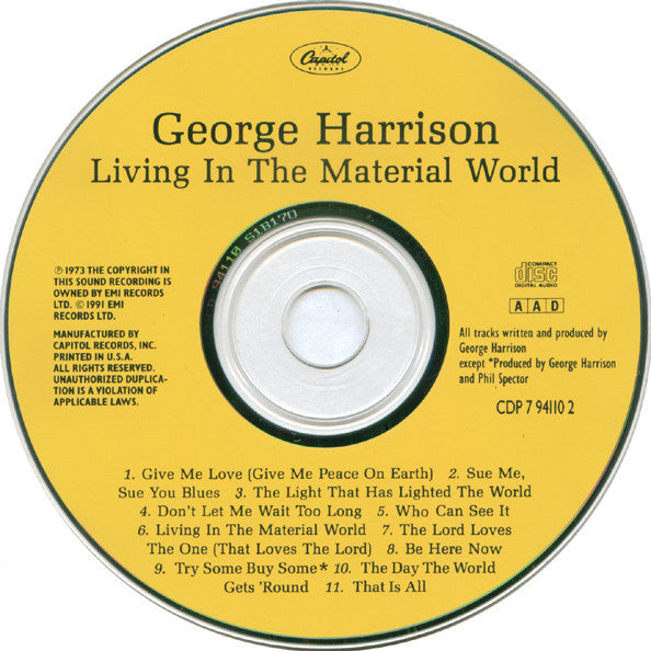 George Harrison : Living In The Material World (CD, Album, RE)