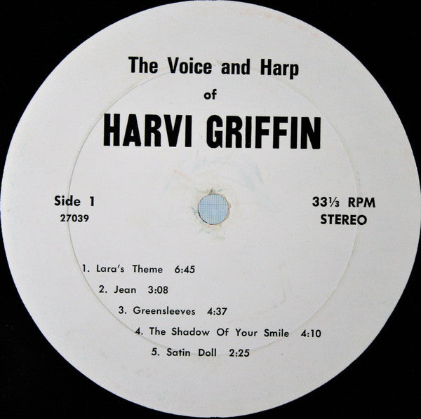 Harvi Griffin : The Voice And Harp Of Harvi Griffin (LP, Album)