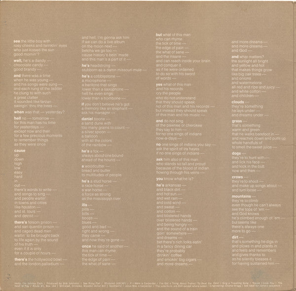 Johnny Cash : Hello, I'm Johnny Cash (LP, Album)