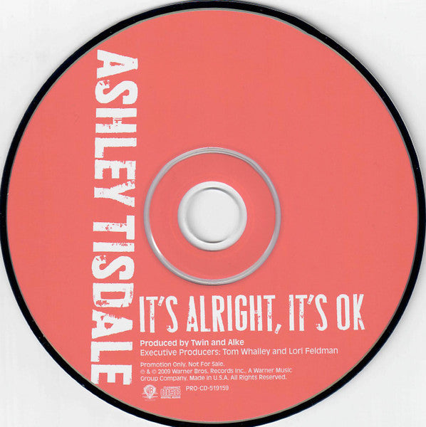 Ashley Tisdale : It's Alright, It's OK (CD, Single, Promo)