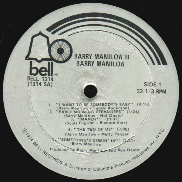 Barry Manilow : Barry Manilow II (LP, Album, Aud)