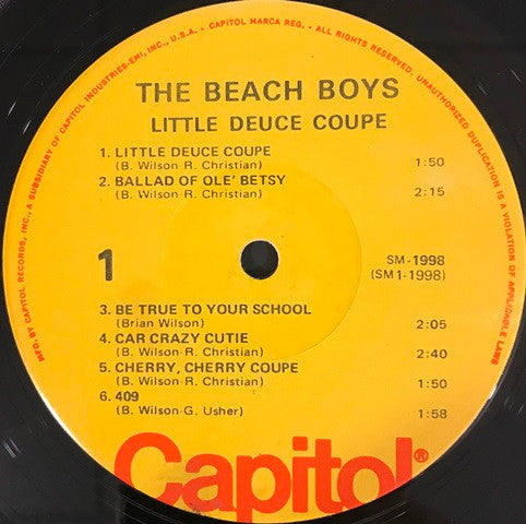 The Beach Boys : Little Deuce Coupe (LP, Album, Mono, RE)