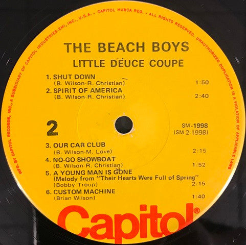 The Beach Boys : Little Deuce Coupe (LP, Album, Mono, RE)