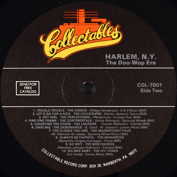Various : Harlem NY (The Doo-Wop Era) (2xLP, Comp)