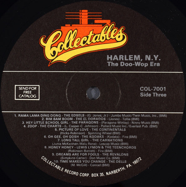 Various : Harlem NY (The Doo-Wop Era) (2xLP, Comp)