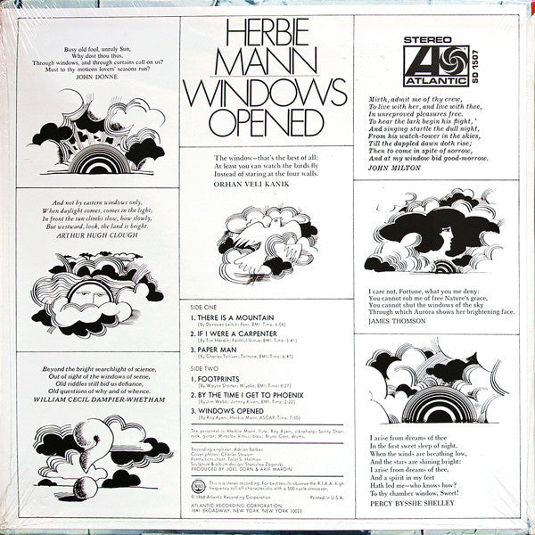 Herbie Mann : Windows Opened (LP, Album, CT )