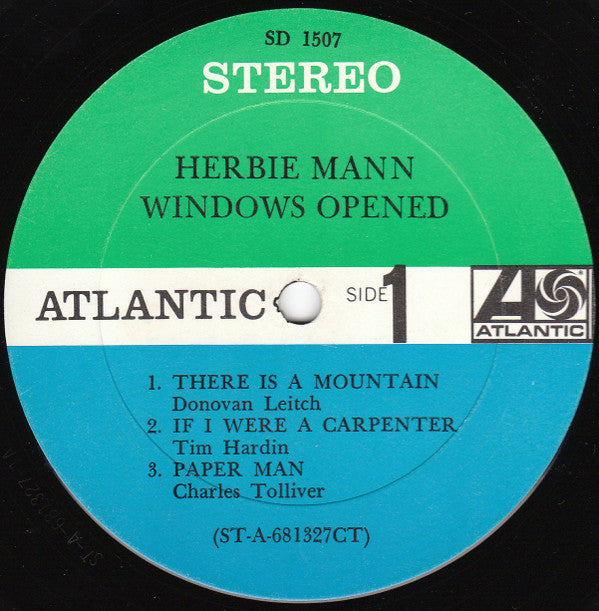 Herbie Mann : Windows Opened (LP, Album, CT )