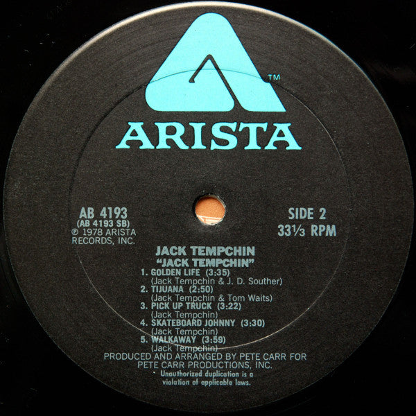 Jack Tempchin : Jack Tempchin (LP, Album, Ter)