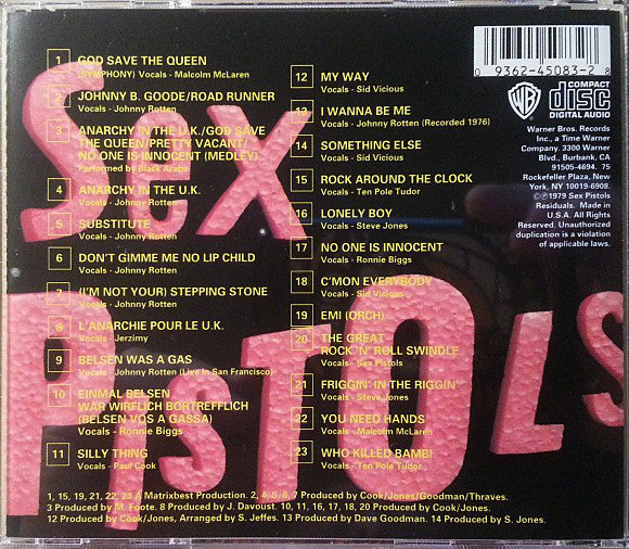 Sex Pistols : The Great Rock 'N' Roll Swindle (CD, Album, RE)