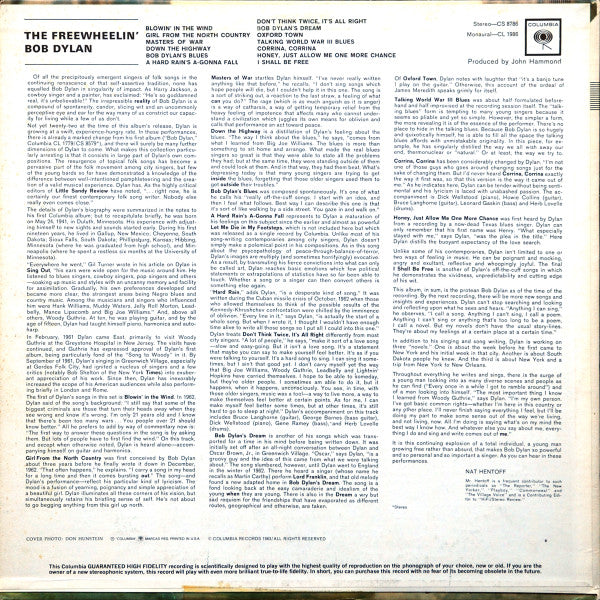 Bob Dylan : The Freewheelin' Bob Dylan (LP, Album, Mono, RE, San)