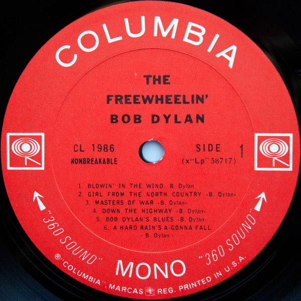 Bob Dylan : The Freewheelin' Bob Dylan (LP, Album, Mono, RE, San)