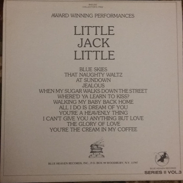 Little Jack Little : Award Winning Performances - Blue Skies (LP, Album)