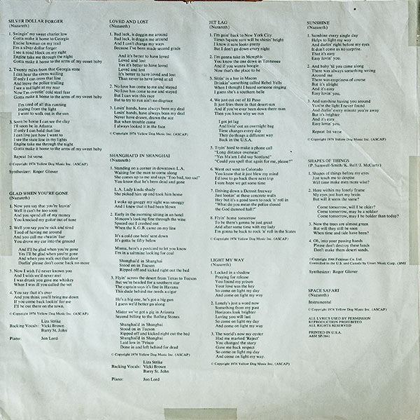 Nazareth (2) : Rampant (LP, Album, Mon)