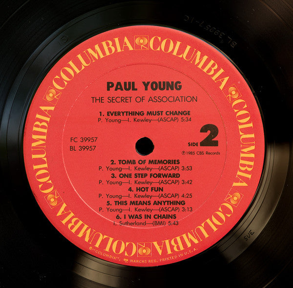 Paul Young : The Secret Of Association (LP, Album, Car)