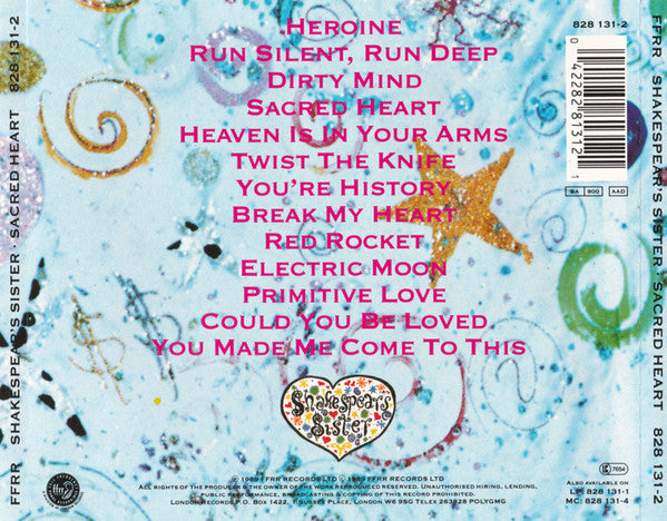Shakespear's Sister : Sacred Heart (CD, Album, RP)