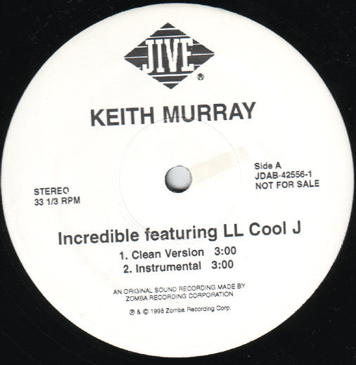 Keith Murray : Incredible (12", Promo)