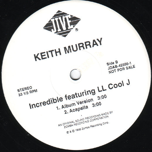 Keith Murray : Incredible (12", Promo)