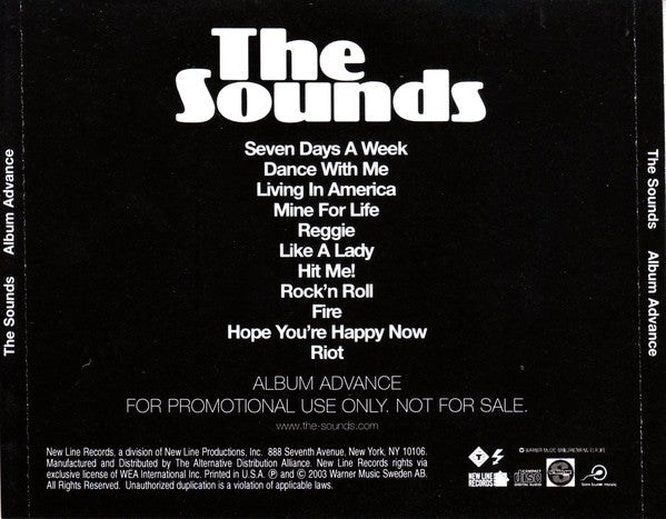 The Sounds : Living In America (CDr, Album, Promo)