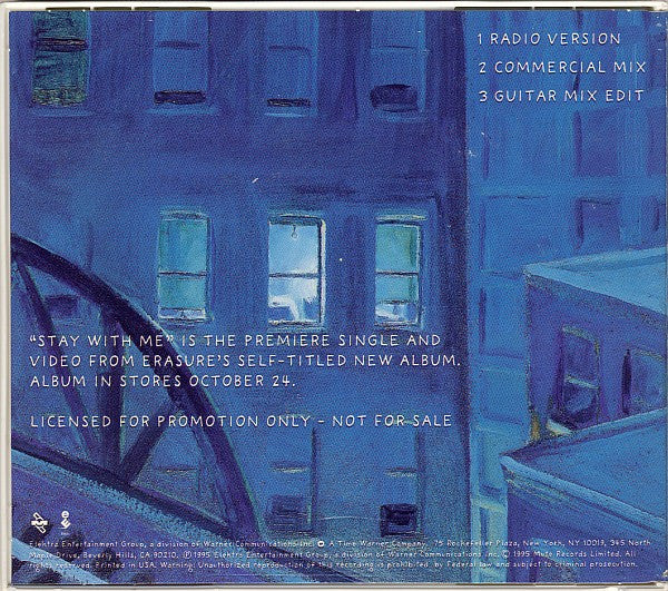 Erasure : Stay With Me (CD, Single, Promo, FLP)