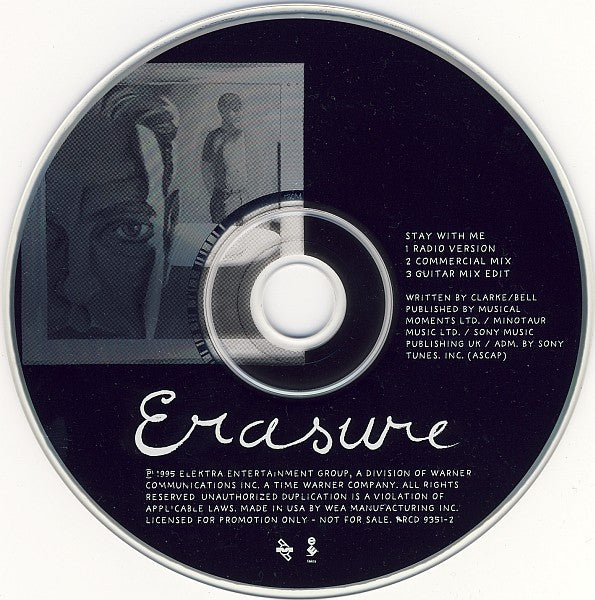 Erasure : Stay With Me (CD, Single, Promo, FLP)