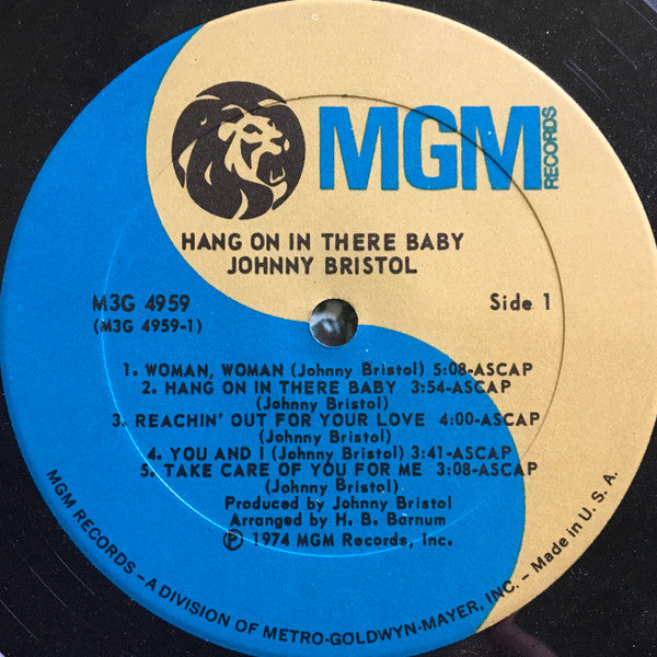 Johnny Bristol : Hang On In There Baby (LP, Album)
