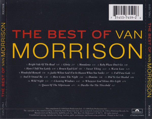 Van Morrison : The Best Of Van Morrison (CD, Comp, RE, RM)