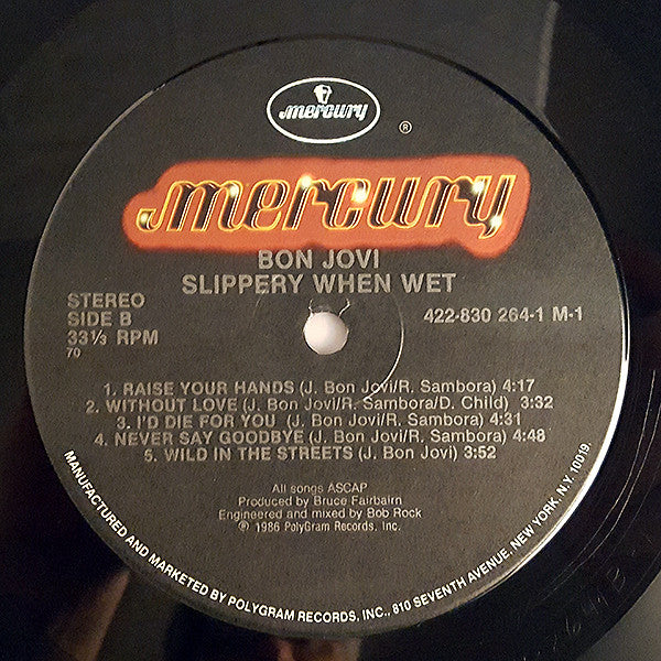 Bon Jovi : Slippery When Wet (LP, Album, 70 )