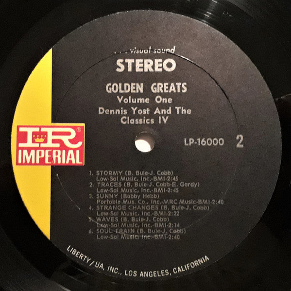 Dennis Yost & The Classic IV* : Golden Greats Volume 1 (LP, Comp, Gat)
