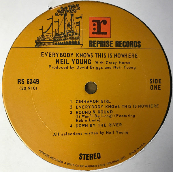 Neil Young With Crazy Horse : Everybody Knows This Is Nowhere (LP, Album, Gat)