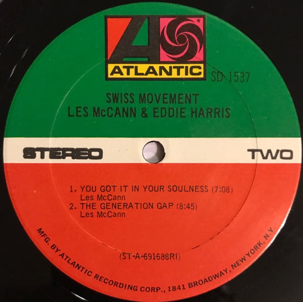 Les McCann & Eddie Harris : Swiss Movement (LP, Album, RE, RI )