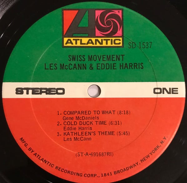 Les McCann & Eddie Harris : Swiss Movement (LP, Album, RE, RI )