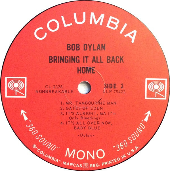 Bob Dylan : Bringing It All Back Home (LP, Album, Mono, RP)