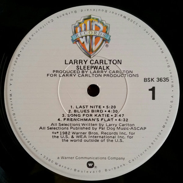 Larry Carlton : Sleepwalk (LP, Album, Los)