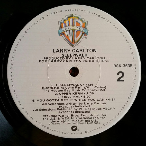 Larry Carlton : Sleepwalk (LP, Album, Los)