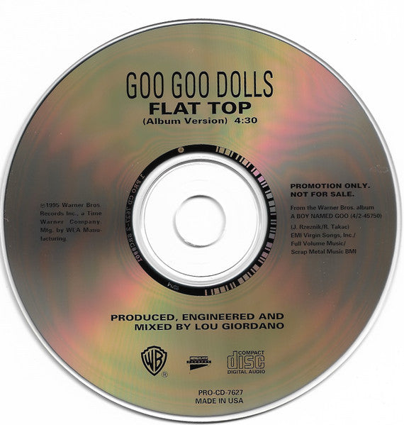 Goo Goo Dolls : Flat Top (CD, Single, Promo)