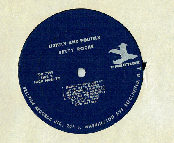 Betty Roché : Lightly And Politely (LP, Album, RE)